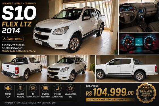 CHEVROLET S10 2.4 LTZ 4X2 CD 8V FLEX 4P MANUAL CHEVROLET S10 2.4 LTZ 4X2 CD 8V FLEX 4P MANUAL